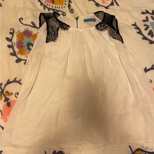 Alice & Olivia Top with black lace detailing